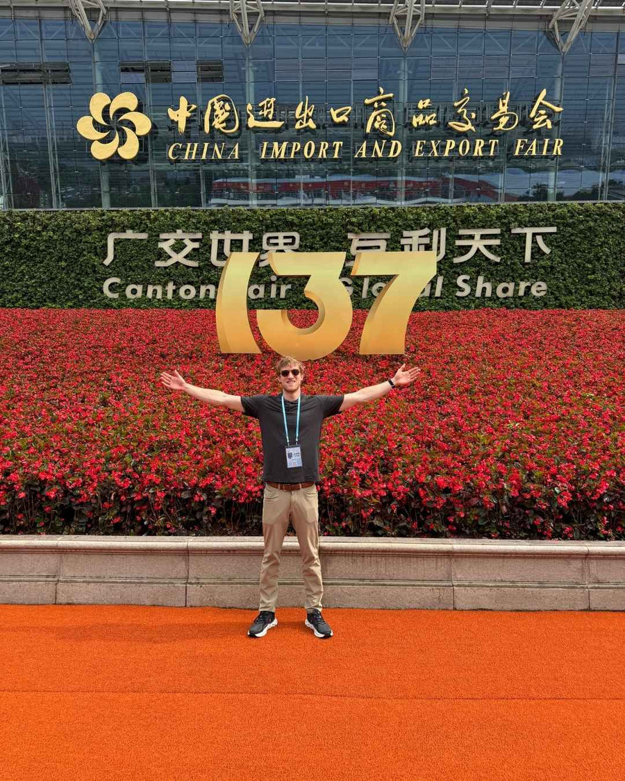Blake at the factory in China