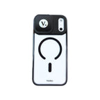 Front view of a mirror phone case content creator tool, with the mirror cover closed