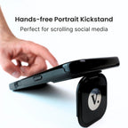 MirrorMe mirror phone case with portrait kickstand feature 
